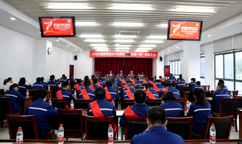 中钢天源召开庆祝中国共产党成立105周年暨 “两优一先”表彰大会